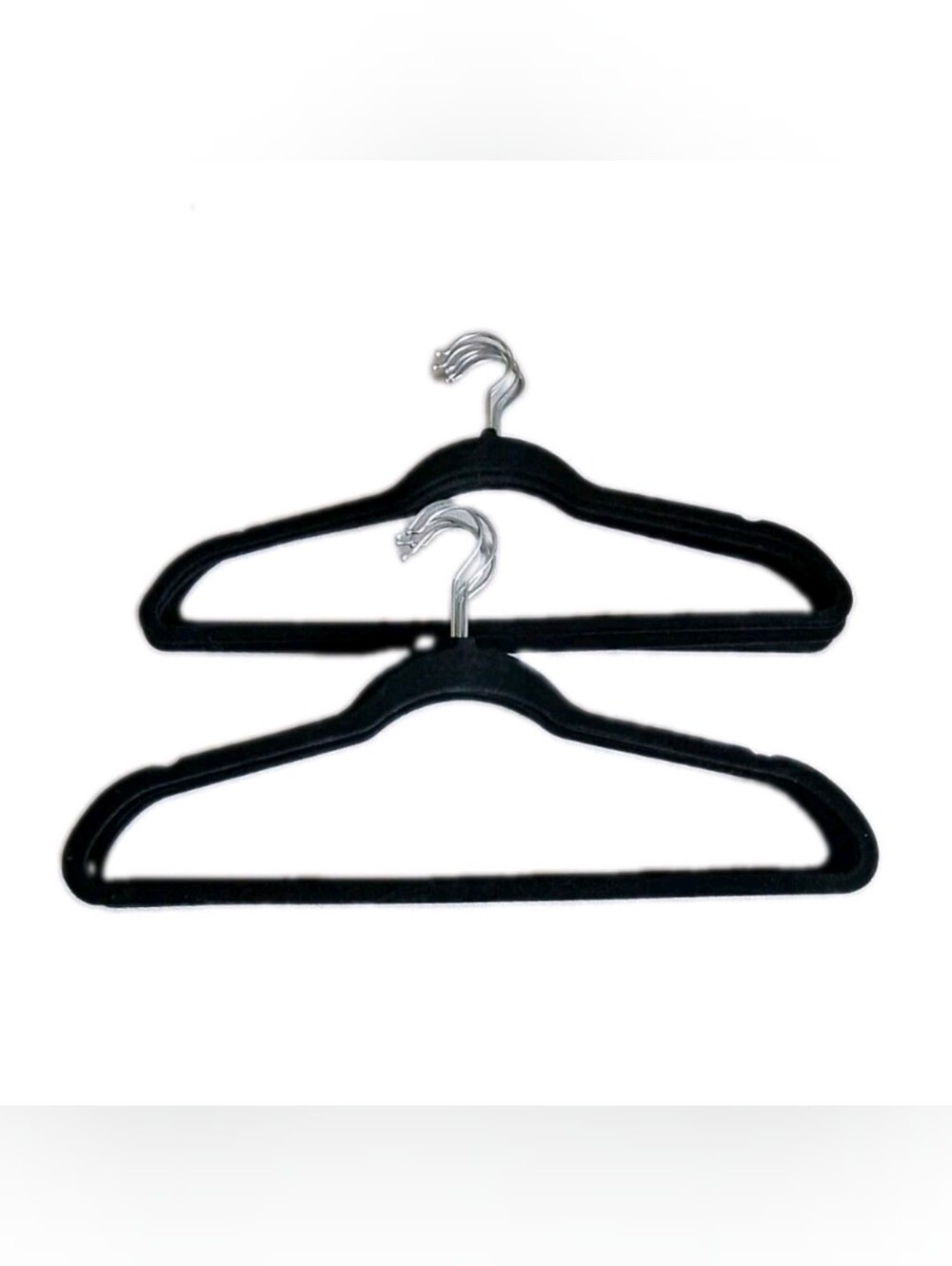 10 BLACK VELVET HANGERS USED
